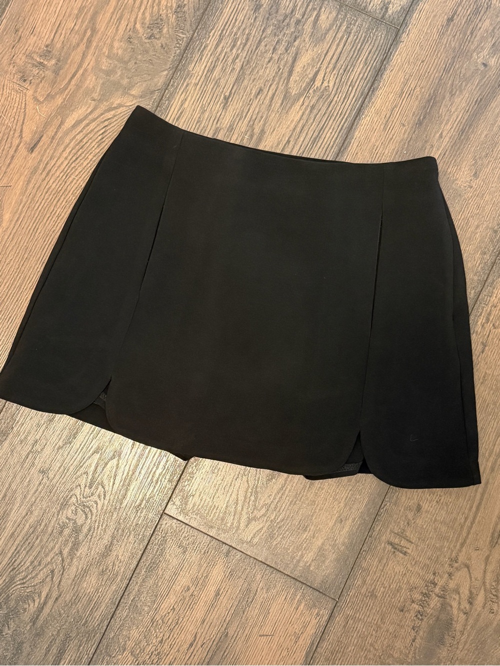 English Factory Black Scallop Hem Skort
